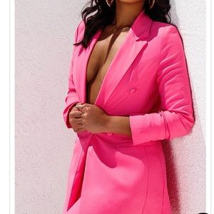 Pink Blazer Top